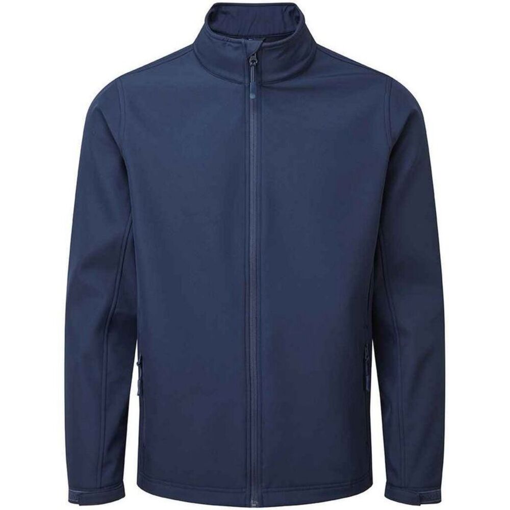 Premier Mens Recycled Wind Resistant Soft Shell Jacket / Navy